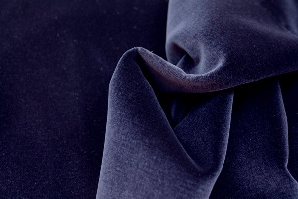 Cotton Velvet - Navy fabric