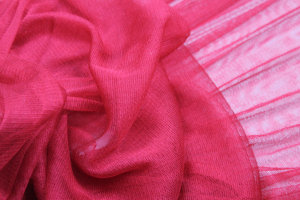 Soft Silk Tulle - Red fabric, image 5 of 6