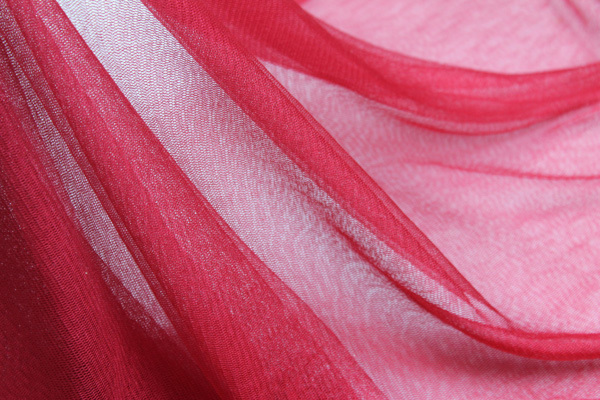 Soft Silk Tulle - Red fabric, image 6 of 6