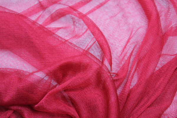 Soft Silk Tulle - Red fabric, image 3 of 6