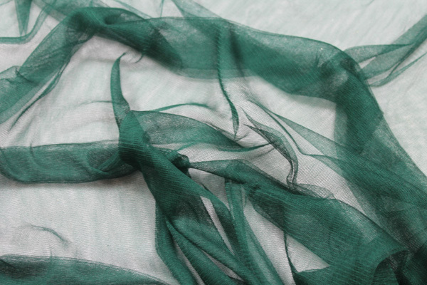 Soft Silk Tulle - Green fabric, image 5 of 5