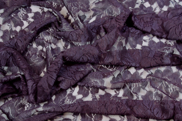 Simple Lace - Aubergine fabric, image 3 of 5