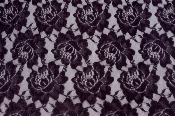 Simple Lace - Aubergine fabric, image 2 of 5