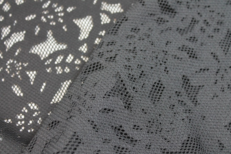 Patterned Jersey Net - Black fabric, image 2 of 8