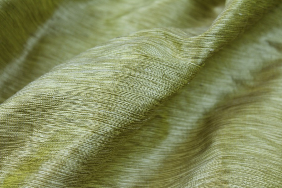 Textured Raw Silk - Yellow fabric, image 2 of 6