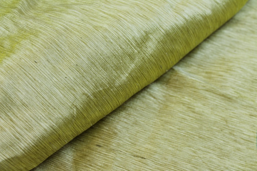 Textured Raw Silk - Yellow fabric, image 5 of 6