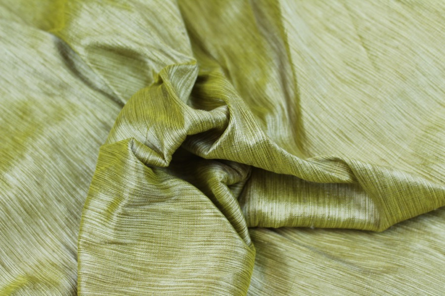 Textured Raw Silk - Yellow fabric, image 3 of 6