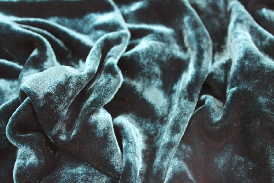Silk Velvet - Deep Teal fabric