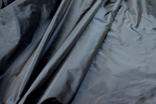 Silk Taffeta - Navy shot Charcoal fabric, image 2 of 6