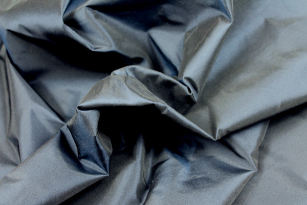 Silk Taffeta - Navy shot Charcoal fabric, image 4 of 6