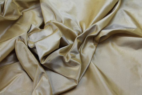 Silk Taffeta - Gold shot Ivory fabric, image 3 of 6