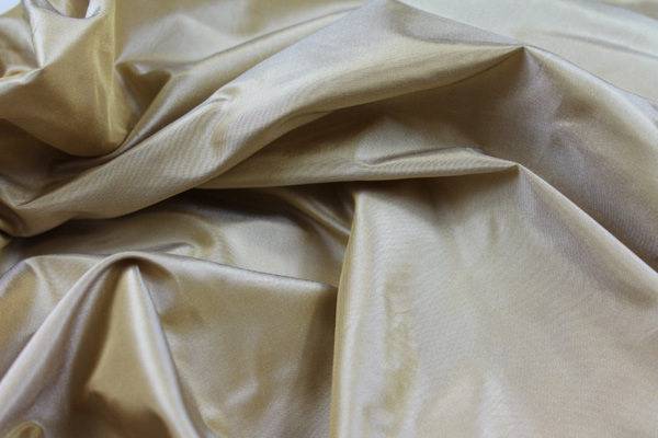 Silk Taffeta - Gold shot Ivory fabric, image 6 of 6