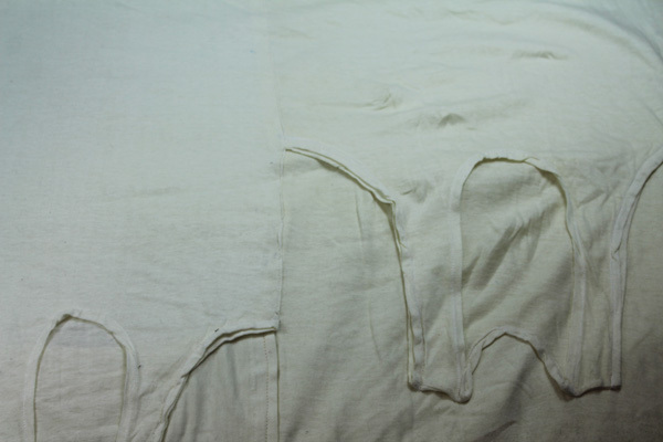 "Vest Top" Jersey - Cream fabric