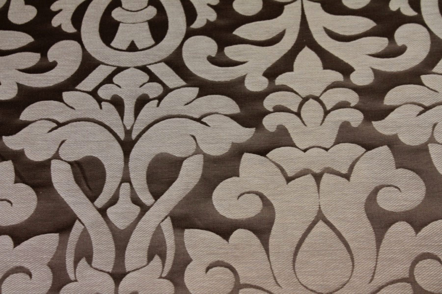 Large Scale Brocade - Gold/Brown fabric, image 5 of 6