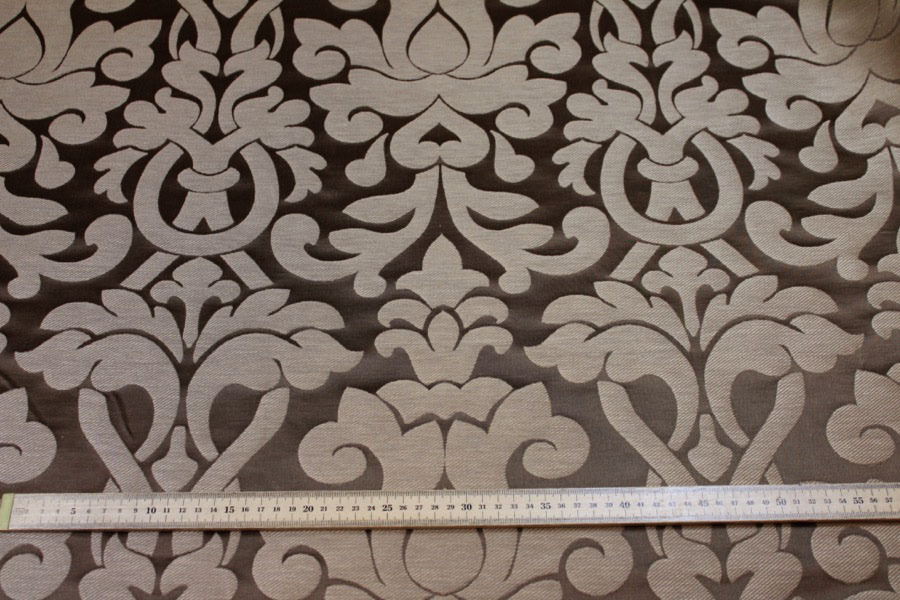 Large Scale Brocade - Gold/Brown fabric, image 3 of 6