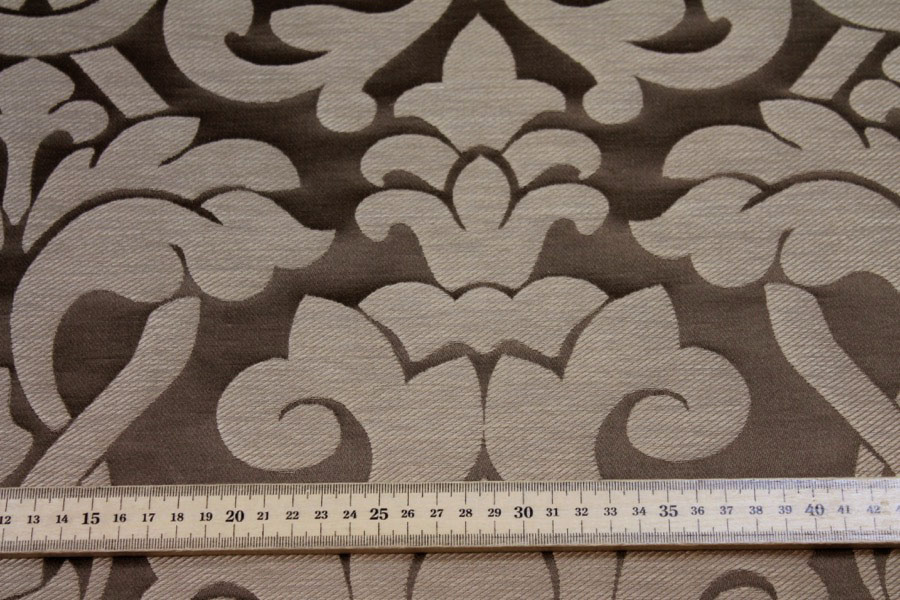 Large Scale Brocade - Gold/Brown fabric, image 4 of 6