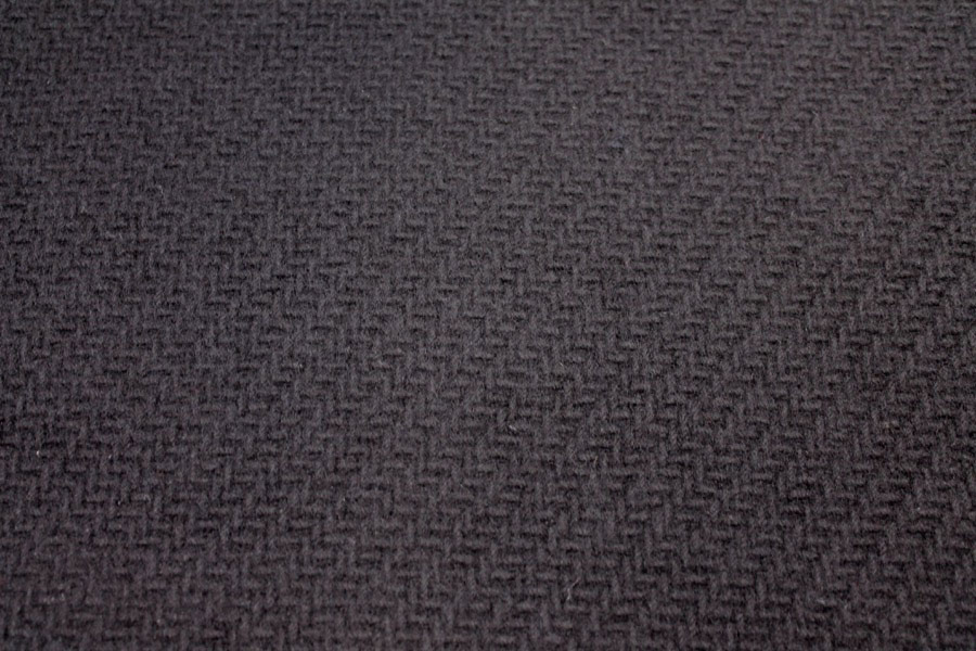 Black Basket Weave Heavy Wool fabric, image 5 of 5
