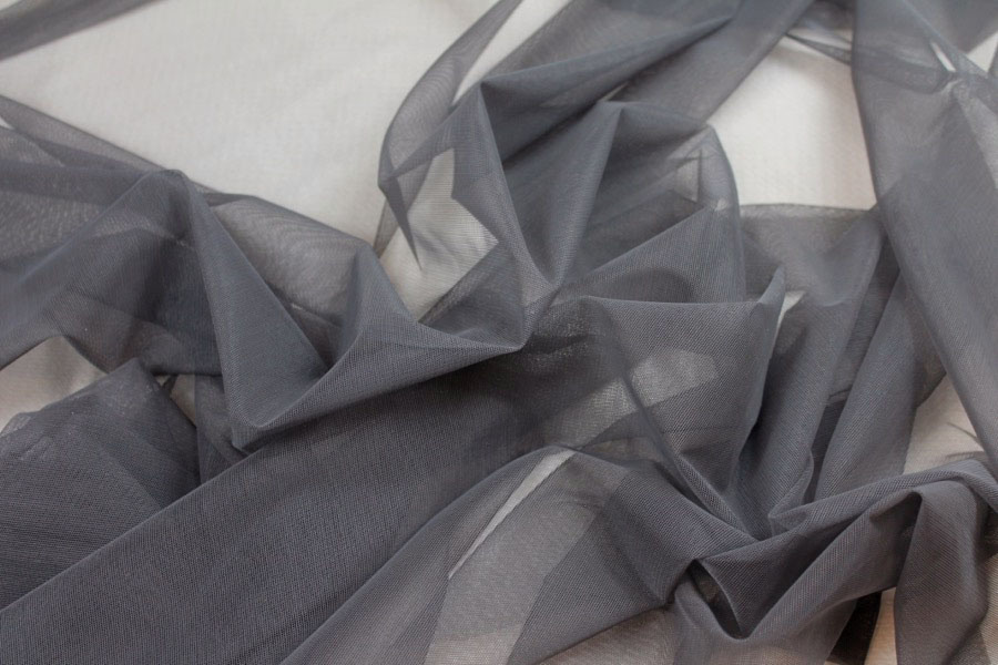 Stretch Tulle - Sheer Bodystocking - Grey fabric, image 4 of 5