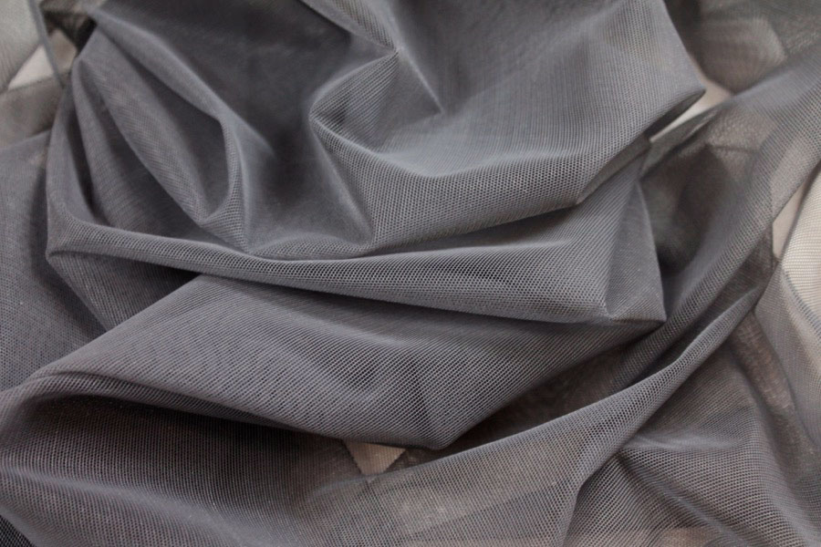 Stretch Tulle - Sheer Bodystocking - Grey fabric, image 2 of 5