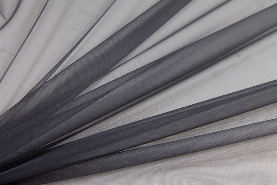 Stretch Tulle - Sheer Bodystocking - Grey fabric
