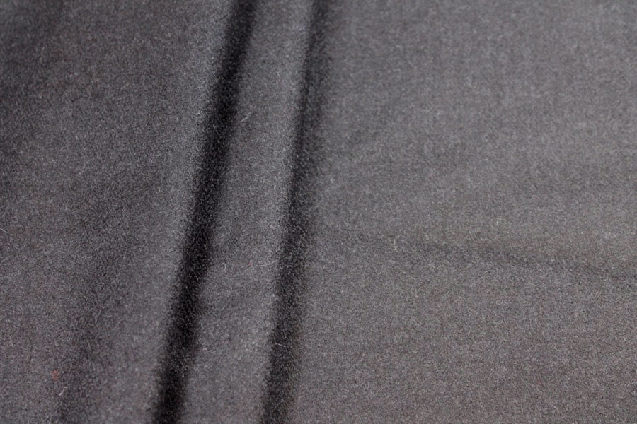 Wool Coating - Black Small Herringbone fabric, image 3 of 5