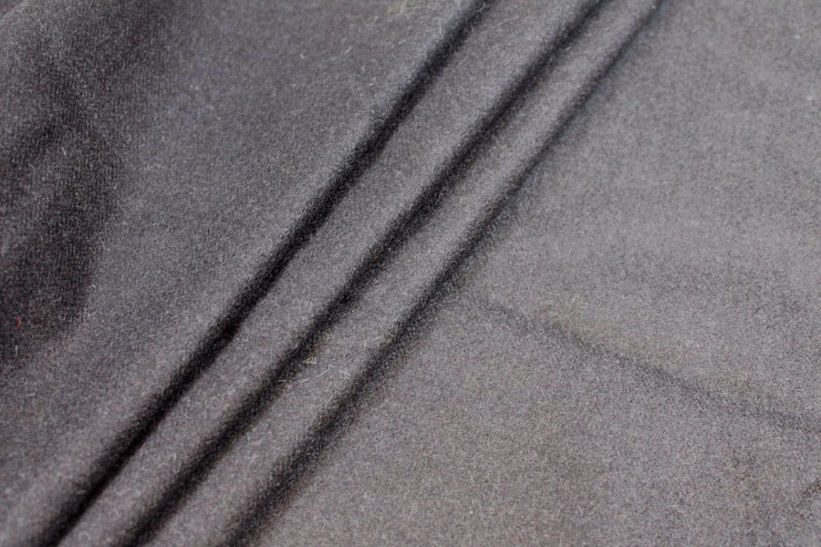 Wool Coating - Black Small Herringbone fabric, image 5 of 5