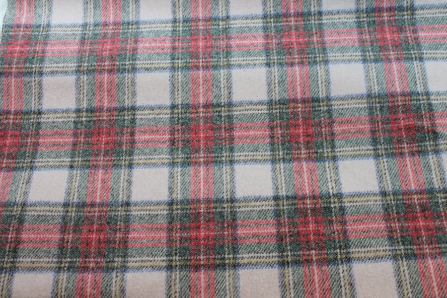 Wool Tartan Bonded with Red Nylon fabric, image 8 of 9