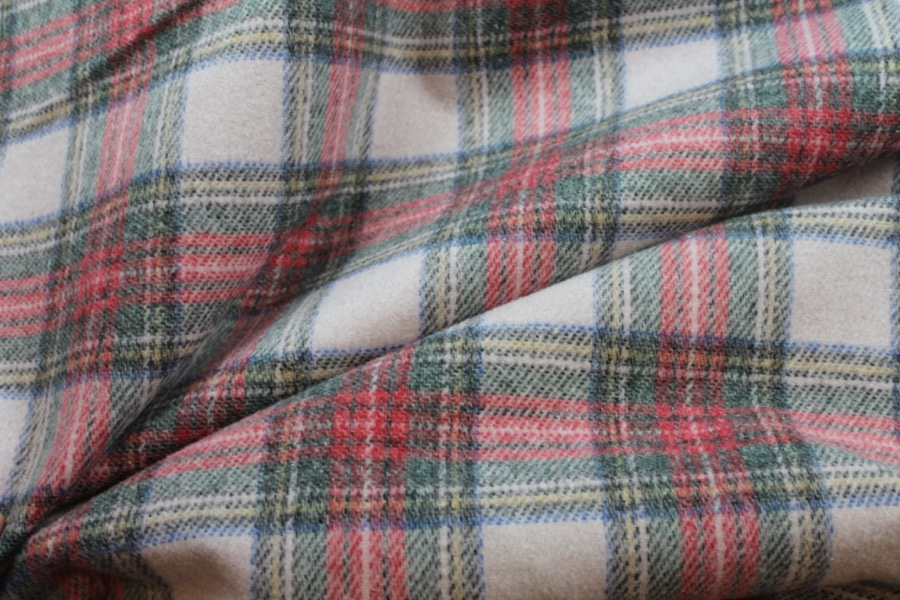 Wool Tartan Bonded with Red Nylon fabric, image 6 of 9