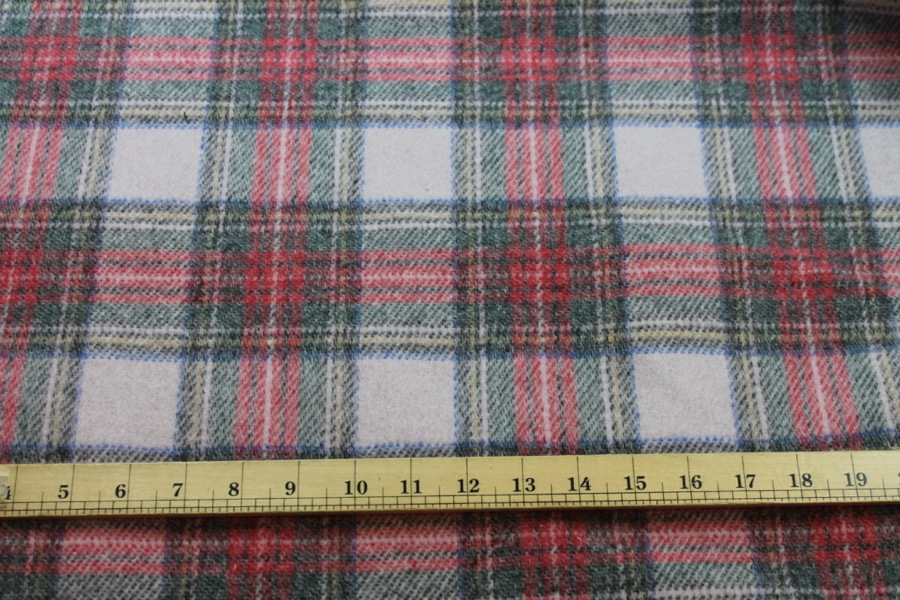 Wool Tartan Bonded with Red Nylon fabric, image 7 of 9