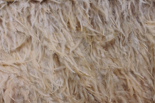 Blush Pink Feathers on Silk Chiffon fabric, image 2 of 5