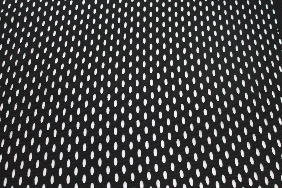 Perforated Airtex Texture Jersey - Black fabric, image 6 of 7