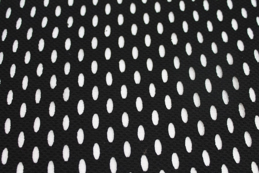 Perforated Airtex Texture Jersey - Black fabric, image 2 of 7