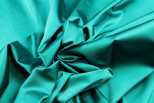 Stretch Duchesse Satin - Peacock fabric, image 5 of 5