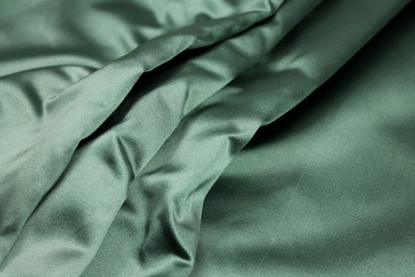 Poly Duchesse Satin - Sage Green fabric, image 3 of 4