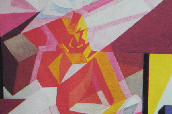 Art Print on Cotton Drill - Giacomo Balla "Un mio istante" fabric, image 2 of 5