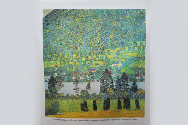 Art Print on Cotton Drill - Gustav Klimt Slope in a Forest on Atterse Lake fabric, image 4 of 5