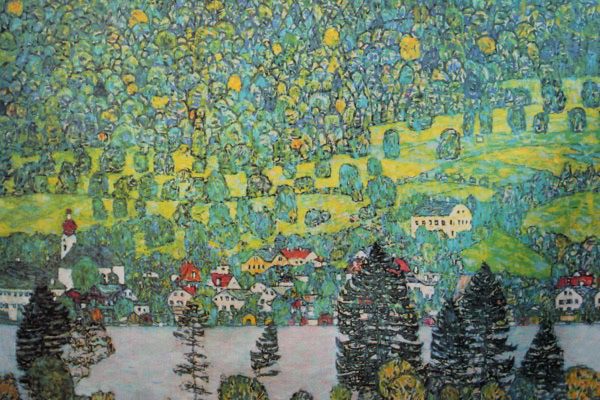 Art Print on Cotton Drill - Gustav Klimt Slope in a Forest on Atterse Lake fabric, image 2 of 5