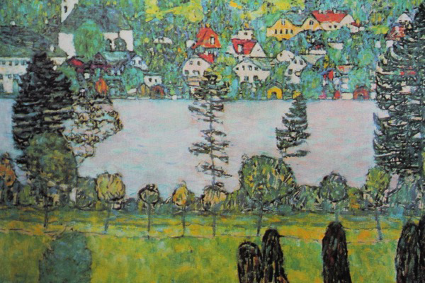 Art Print on Cotton Drill - Gustav Klimt Slope in a Forest on Atterse Lake fabric, image 5 of 5