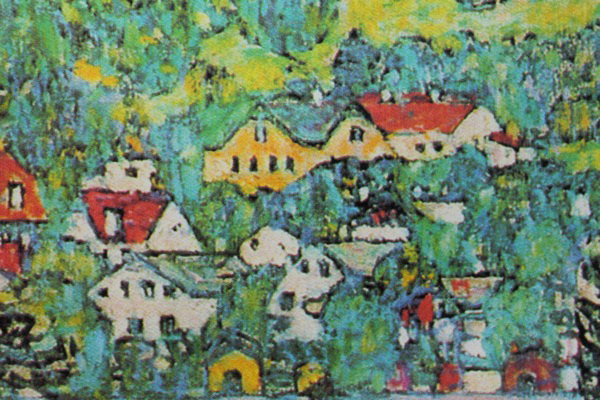 Art Print on Cotton Drill - Gustav Klimt Slope in a Forest on Atterse Lake fabric