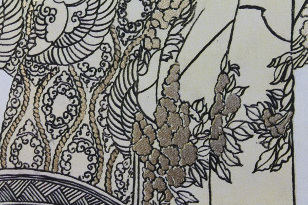 Art Print on Cotton Drill - Japan Geisha fabric, image 2 of 6