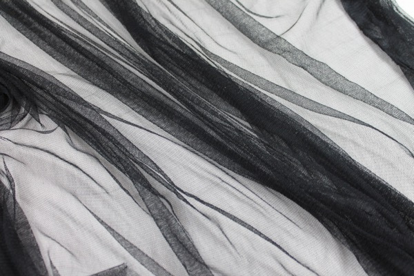 Soft Silk Tulle - Black fabric, image 3 of 5