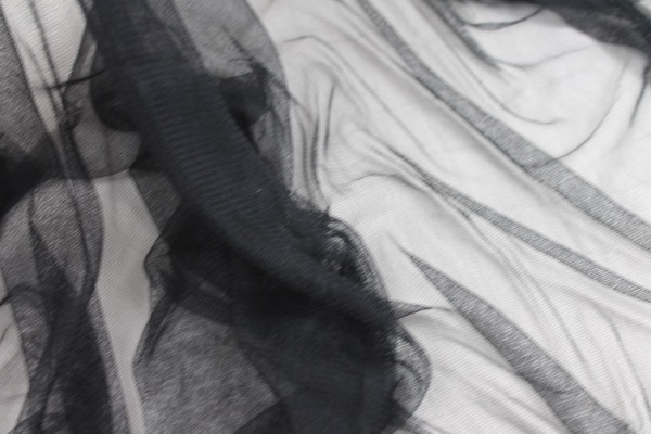Soft Silk Tulle - Black fabric, image 2 of 5