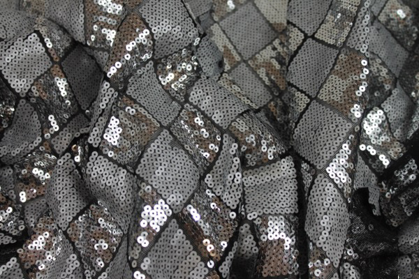 Harlequin Sequin On Tulle - Silver / Matte Silver fabric, image 4 of 4