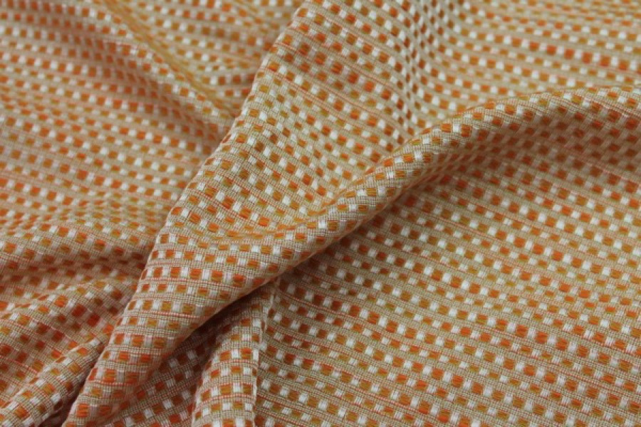 Orange Tweed Texture Brocade fabric, image 6 of 6