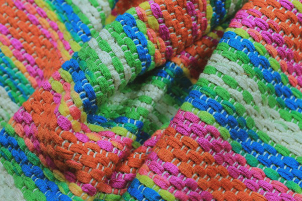 Rainbow Basket Weave Fabric, image 4 of 6