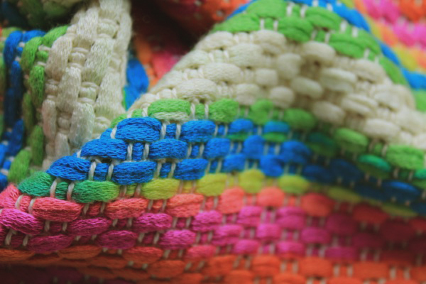 Rainbow Basket Weave Fabric, image 3 of 6