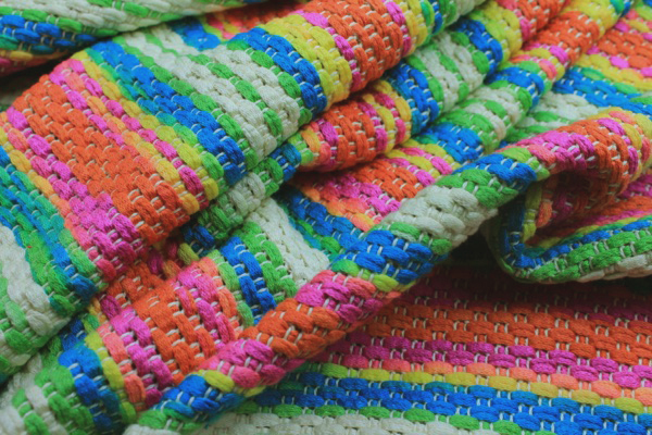 Rainbow Basket Weave Fabric, image 2 of 6