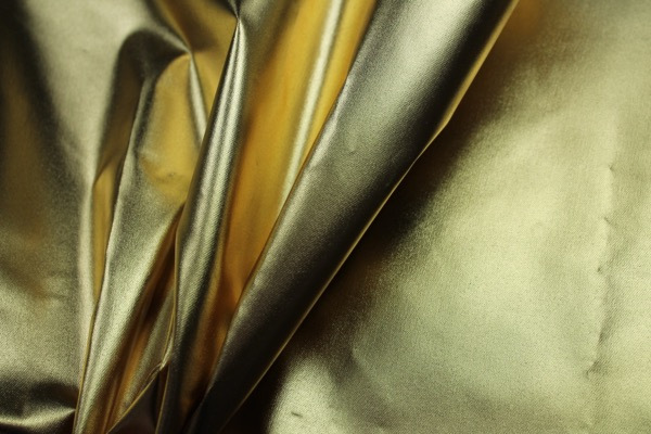 Foiled Stretch Denim - Gold fabric, image 6 of 6