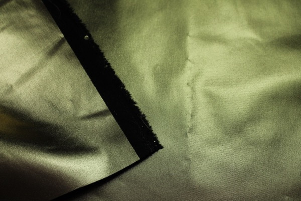 Foiled Stretch Denim - Gold fabric, image 2 of 6