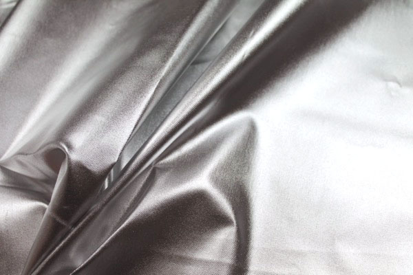 Foiled Stretch Denim - Silver fabric, image 5 of 8